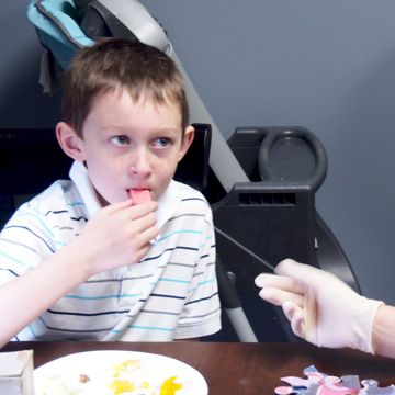 boy learning through sensory solutions nutrition services