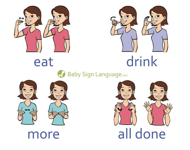 children using sign language